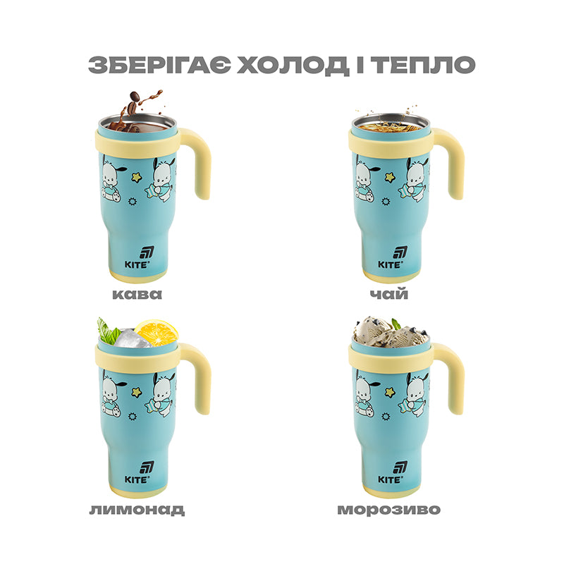 Kite Pochacco 530 ml Straw Thermo Mug – Hot 4 Hours, Cold 15 Hours