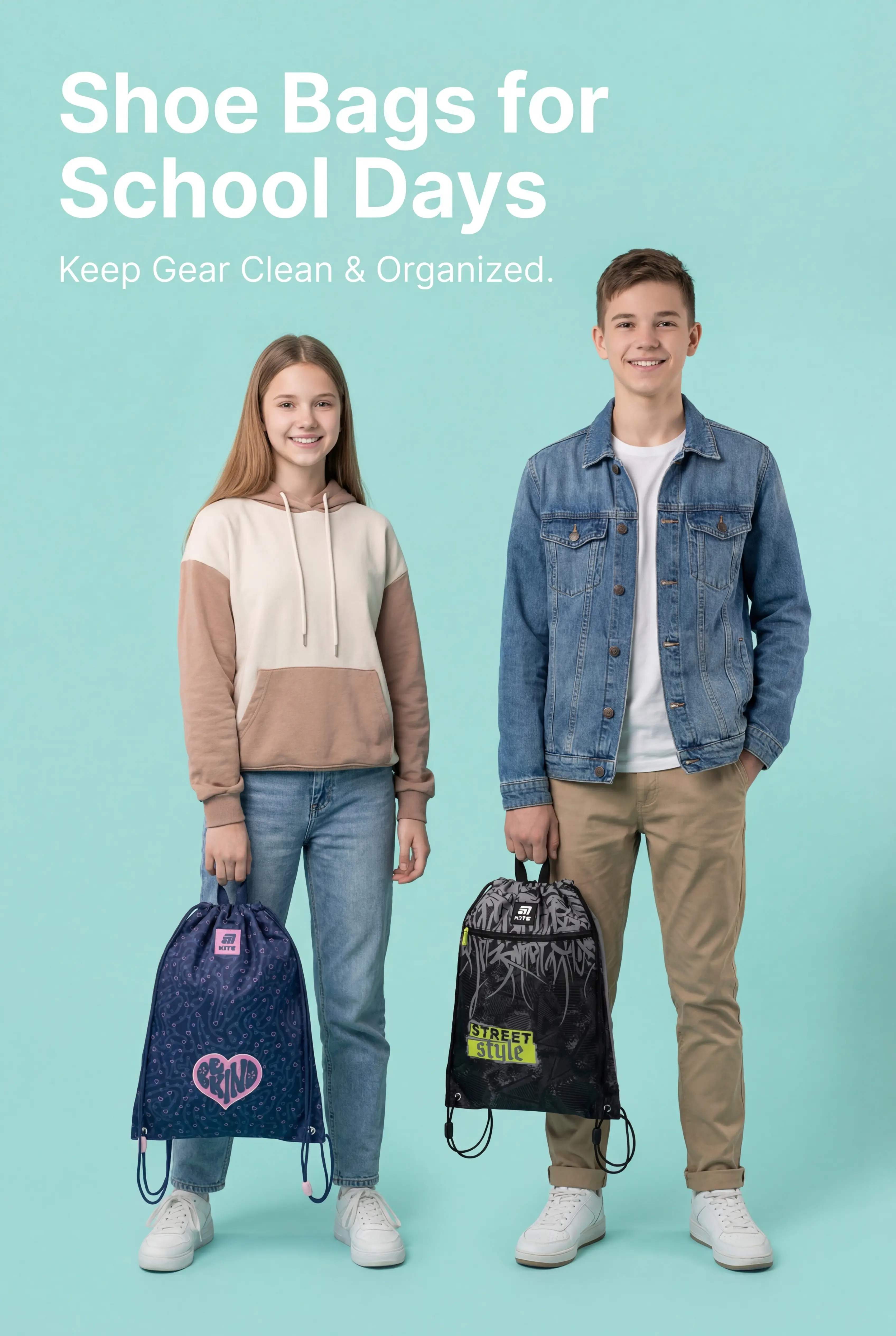 Shoe bags for school days – keep gear clean and organized