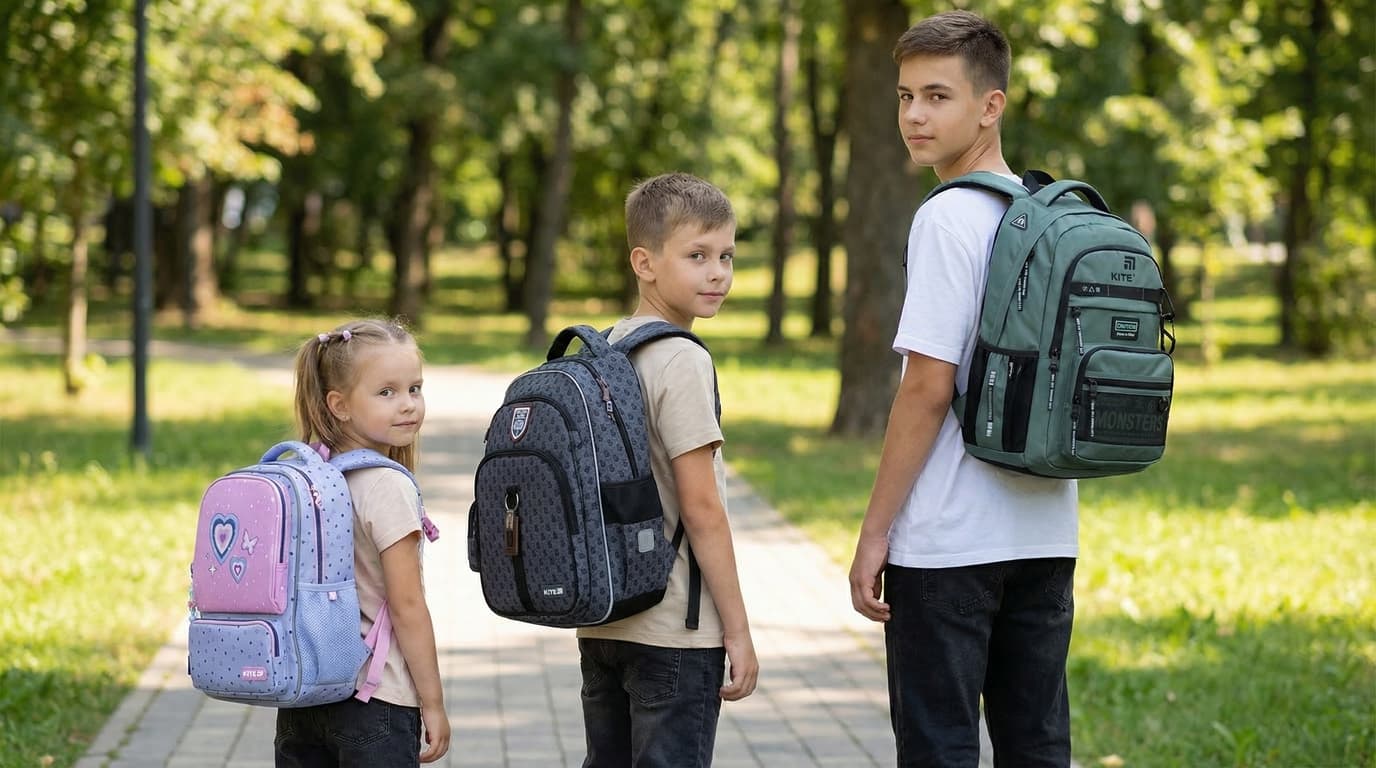 Backpack size guide for kids by age
