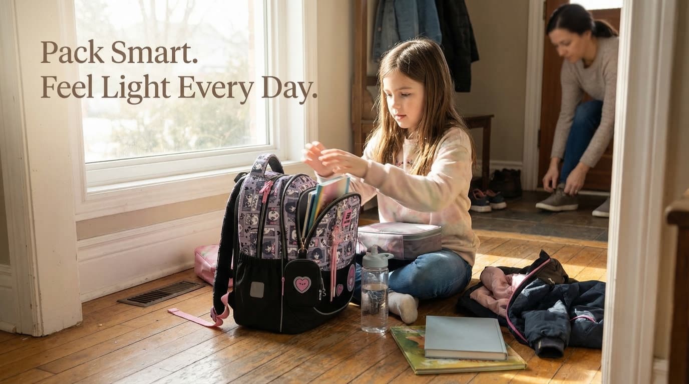 How to pack a school backpack properly for better weight distribution and comfort