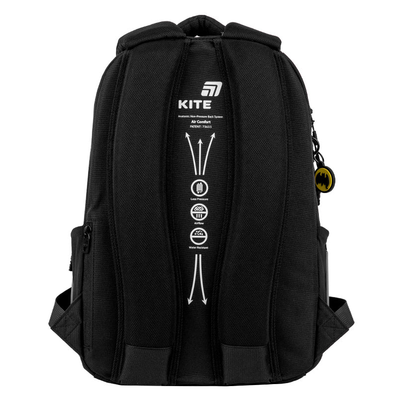 Kite DC Batman Teen Backpack worn and fitted view
