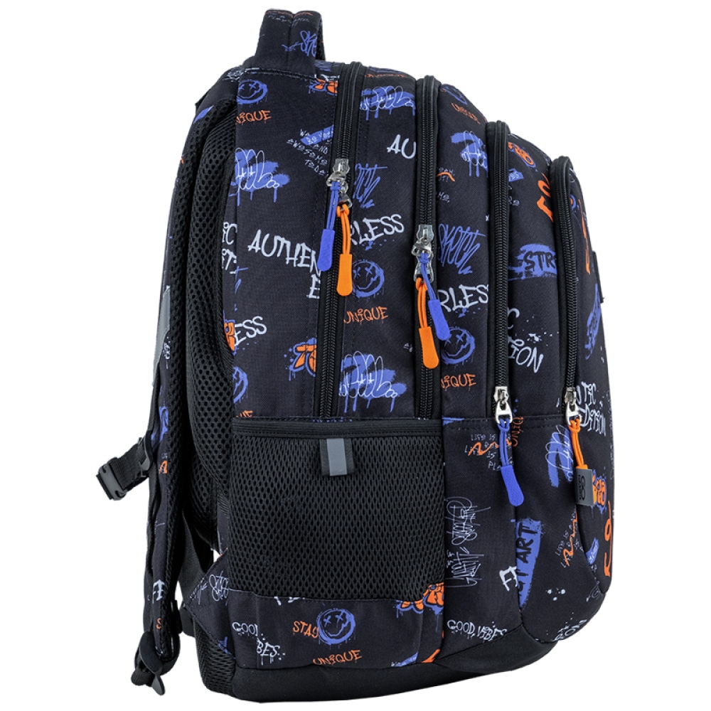 GoPack Teens GO24-162M-3 Black Side and Back View