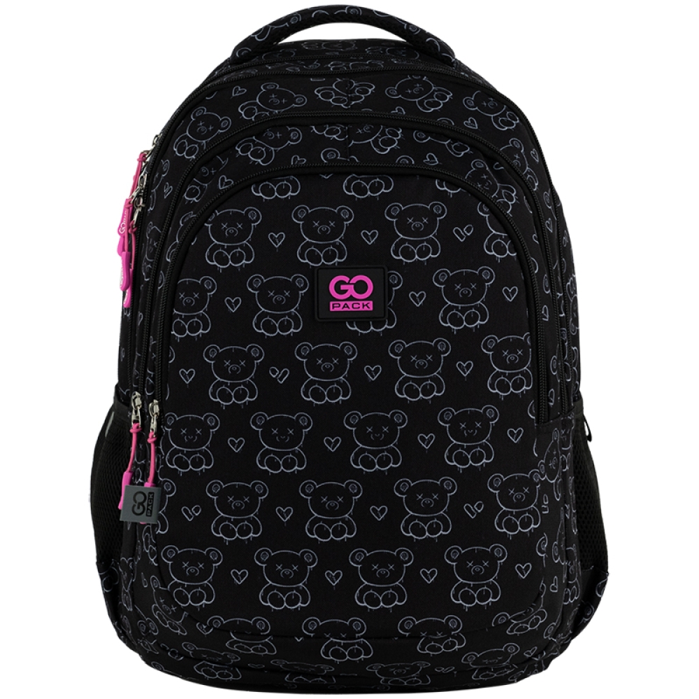 GoPack Teens GO25-162L-2 Black Front View