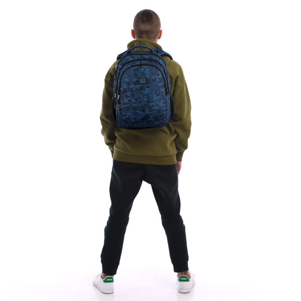GoPack Teens GO25-162M-5 Dark Blue Back View