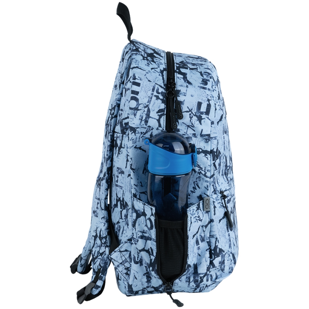 GoPack Teens GO25-188M-3 blue school backpack front view