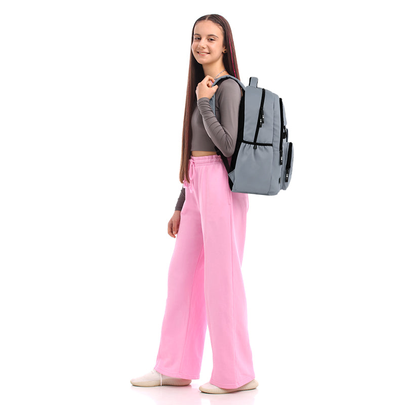 GoPack Gray 21L Laptop Backpack storage and construction details