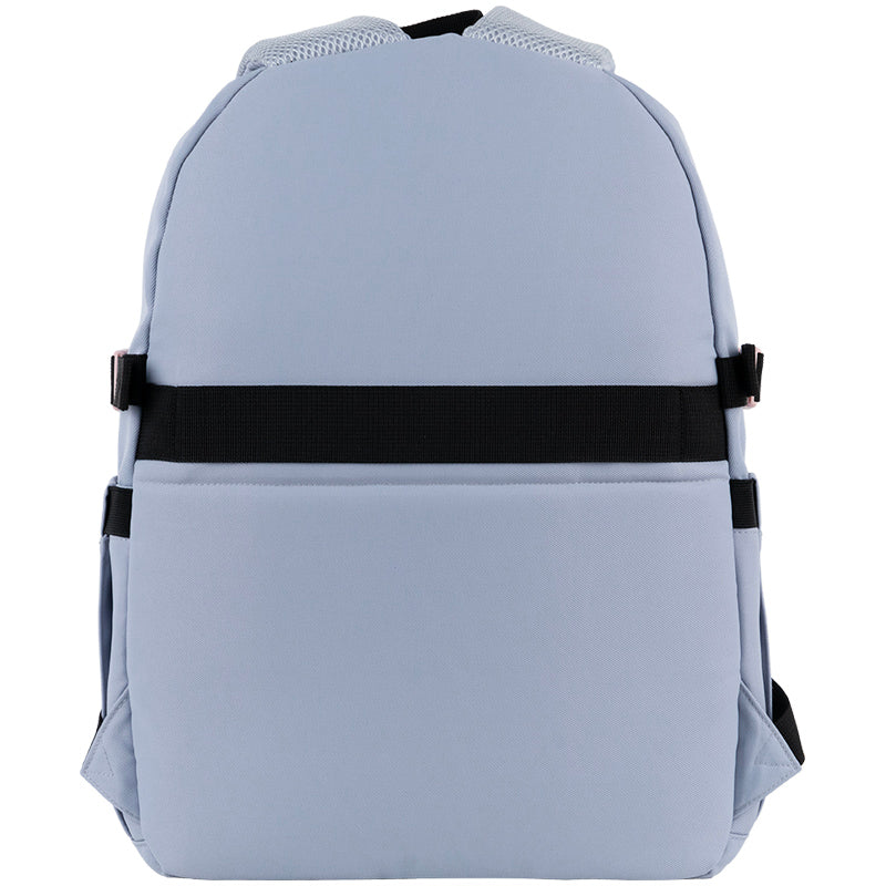 GoPack Gray 17L Campus Backpack worn and fitted view