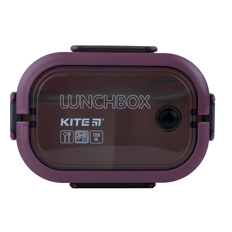 Kite K23-184-3 dark red lunchbox packed and closed