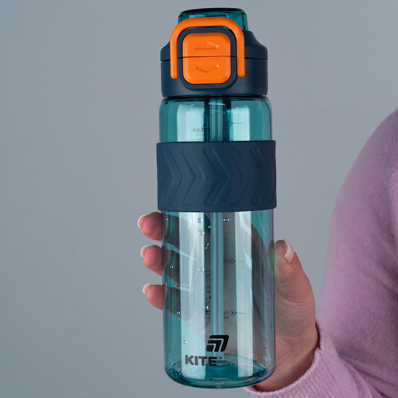 Kite K25-1234-3 Blue Orange Water Bottle Front View