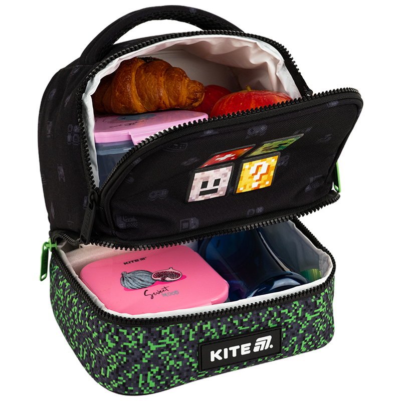 Open view of Kite K25-2708-1 Lunch Thermos Bag with compartments