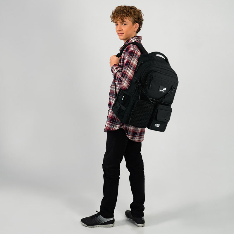 Kite Fear Less Teen Backpack storage and construction details