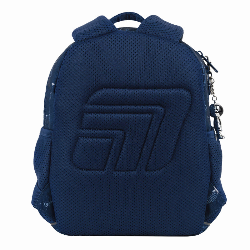 Kite In Space Kids Backpack worn and fitted view